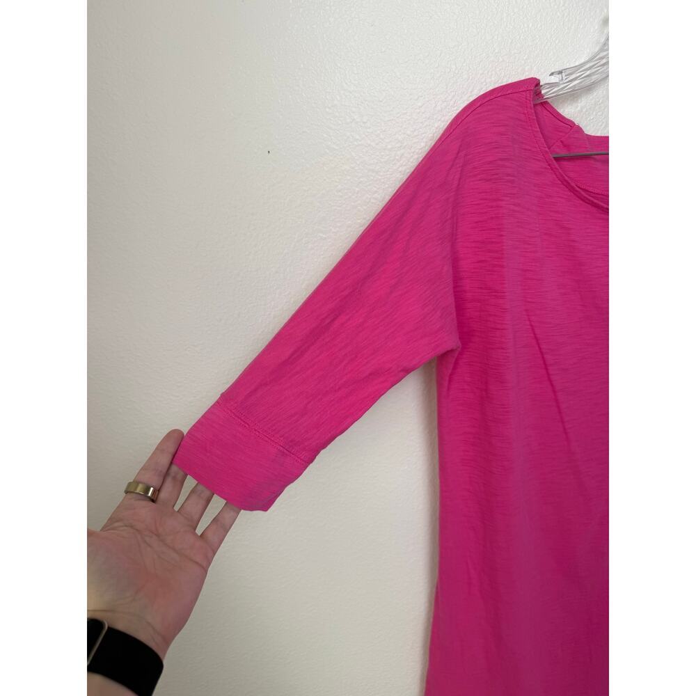 Lilly Pulitzer Casie Slub 100% Pima Cotton Pink Dress Size Medium - Picture 4 of 5